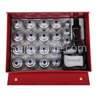 HANSOL Ensemble de ventouses (19 tasses) Hijam Ensemble de ventouses sous vide en plastique stérilisé de haute qualité 1 boîte Appareil de médecine chinoise