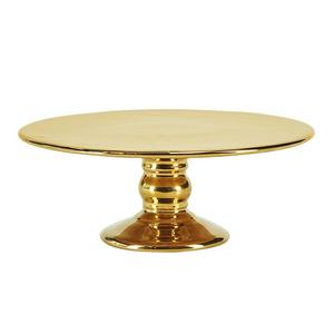 Support à gâteau doré rond pour mariage et anniversaires, décoration de table pour la maison - Product Image 1