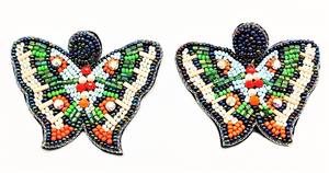 2024 femmes mode à la main perlé coeur mauvais œil déclaration boucles d'oreilles cerceau boucles d'oreilles à bas prix - Product Image 3