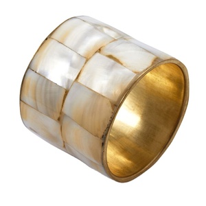 Soporte de anillo para servilletas de madre de perla, el mejor diseño, servilletero de pieza y forma redonda, producto de la mejor calidad - Product Image 1