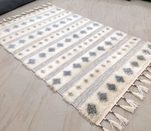 ชุดพรมและพรมขนสัตว์ถักลายเรขาคณิต - Product Image 1