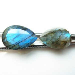 Flashy Labradorite Pierres précieuses en vrac Poire à facettes Calibré à la main 3A Qualité Labradorite Cut Pierres précieuses Cabochon - Product Image 3