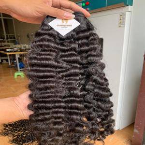 Cutícula sin procesar del fabricante de cabello nublado alineado cabello humano birmano virgen cabello rizado birmano crudo Paquete de donante único - Product Image 3