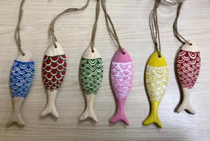 100% Handmade Nautical Decor Wall Ornament //DECORATIVE WOODEN FISH <b>TOYS</b> FROM VIETNAM// - Product Image 4