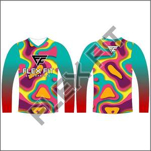 Venta caliente motocicleta Jersey 100% poliéster sublimación MX camisas impresión personalizada bordado Motocross Jersey - Product Image 5