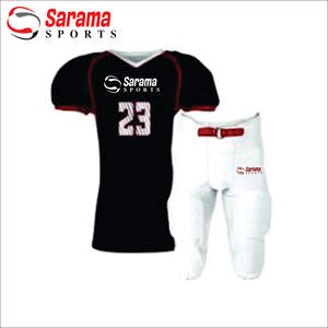 Uniformes de football américain Maillot de sergé respirant pour drapeau de football imprimé - Product Image 3