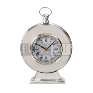 Vintage Nautical Style Brass <b>Table</b> <b>Clock</b> | Roman Numeral Quartz Desk <b>Clock</b> | Decorative Home Office Tabletop <b>Clock</b> Gift Item - Product Image 1