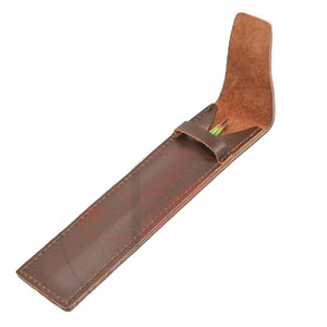 Pince à épiler à un Volume pour extensions de cils, avec pochette en cuir marron, pince à épiler, avec emballage en cuir, marque privée - Product Image 3