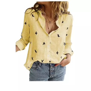 New Trendy 100% Exportable and High Quality Factory Price Women <b>Ladies</b> <b>Long</b> Sleeve Hip Hop Top's <b>Shirt</b> Blouse From Bangladesh - Product Image 5