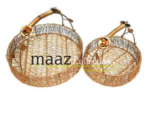 Premium Wholesale Metal Decorative Gift <b>Baskets</b> Customize Your Hamper, Packing, and Wedding Gifts with Golden Elegance - Product Image 2