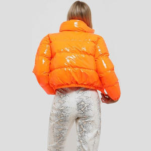 Femmes automne hiver manteau à bulles surdimensionné respirant doudoune matelassé caractéristique imprimé tissu matériel Nylon doublure coton - Product Image 4