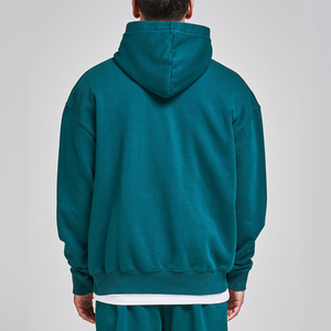 Pulls à capuche de luxe surdimensionnés pour hommes, en coton lourd (20 % polyester, 80 % coton), couleur unie, pour l'hiver, personnalisables, vente en gros - Product Image 4