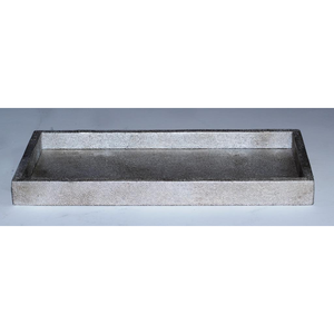 0,36x0,18x0.035 Tamaño Color gris claro Vietnam Origen Retro Faux Shagreen Vanity Tray 100% Bandeja hecha a mano de Vietnam - Product Image 1