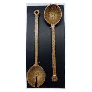 Accesorios de cocina de diseñador Cuchara de madera natural Cuchara de sopa de madera para mezclar y servir sopa Cuchara Juego de cubiertos de madera - Product Image 4