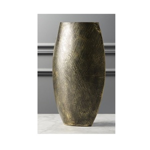 Vase à fleurs en Aluminium de couleur or moderne pour accessoires de décoration de mariage, fourniture de Vase à fleurs en métal de meilleure qualité - Product Image 1