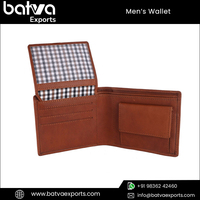 Dompet Pendek Kulit Asli Pria Mewah Vintage Berkualitas Premium dengan Logo yang Dapat Disesuaikan, Lapisan Katun, dan Fitur RFID Blocking.