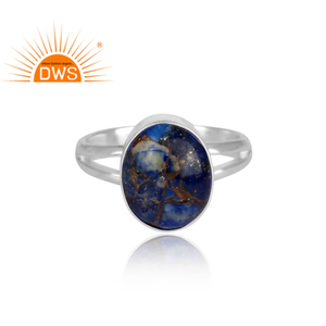 Oval Cut 925 Sterling Fine Silver Women's <b>Ring</b> Jewelry Wholesaler Natural Copper <b>Lapis</b> <b>Lazuli</b> Gemstone Handmade <b>Ring</b> Jewelry - Product Image 2