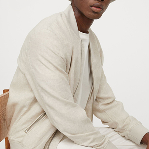 Autumn Winter Men's Casual Slim Fit Bomber Puffer Jacket High Quality with Long Length Stand Collar Made from Bubble <b>Fabric</b> - Product Image 3