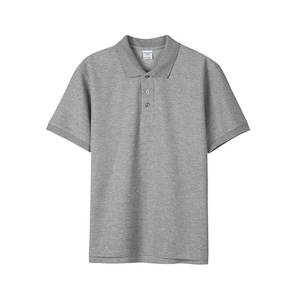 Color sólido 100% algodón para Polos para niños de manga larga con cuello vuelto de talla grande hilo transpirable teñido para otoño - Product Image 5