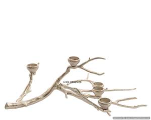 เขากวางอลูมิเนียมชุบเงินตกแต่งโต๊ะสำหรับงานแต่งงานและงานปาร์ตี้วิลล่า - Product Image 5