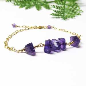 92.5 เงินสเตอร์ลิง 7-8"ยาวธรรมชาติสีฟ้าอเมทิสต์ Untreated อัญมณีสร้อยข้อมือกรกฎาคม Birthstone ผู้หญิงน่ารักของขวัญ - Product Image 4