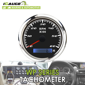 Tacómetro eléctrico de 85mm y 60 RPM, medidor de hora para placa frontal, LED, blanca, negra - Product Image 5