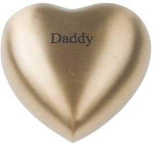 Urne souvenir coeur élégante faite à la main pour les cendres coeur enduit d'étain uni avec urne souvenir support - Product Image 4