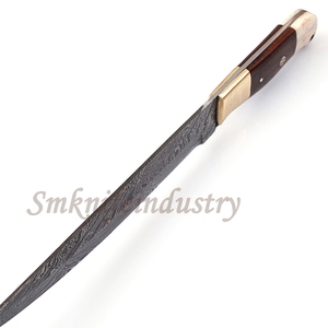 New Custom Hand Forged Damascus Fillet Fishing knife With leather Sheath cover (smk1634) - Product Image 3