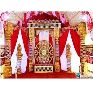 Escenario de boda de estilo indio, instalación de escenario tradicional, indio, decoración de escenario - Product Image 1