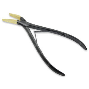 Herramientas de extensión de cabello de acero inoxidable con alicates de extensión de cinta de mango dorado y negro - Product Image 2