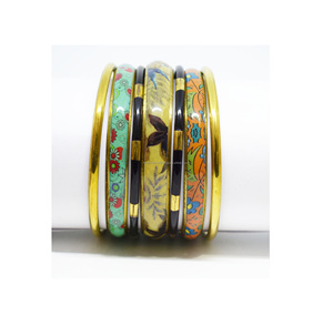 Bijoux peints multicolores, bracelets indiens faits à la main, bracelets en bois personnalisés, bijoux - Product Image 4