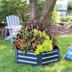 Sunnydaze Metal Raised <b>garden</b> Planter Corrugated Galvanized <b>Garden</b> Planter for plants tree vegetable and plants flower pot - Product Image 5