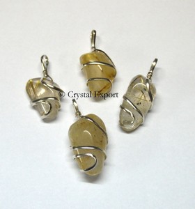 Obtenir des pendentifs en quartz rutile doré en ligne: Pendentifs en quartz rutile doré à vendre - Product Image 1