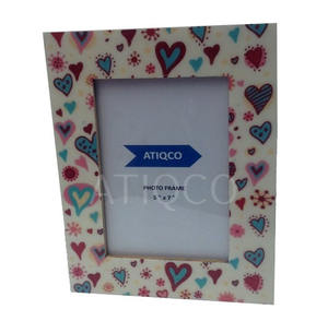 Colorful Hearts Enamel Wooden <b>Photo</b> Frame Gifted & Promotion Items | Picture Frames <b>Holder</b> for Home Decor - Product Image 1