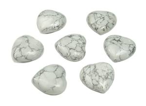 High Quality Polished Howlite <b>Crystal</b> Heart Stones White Howlite Agate Puffy Hearts Beautiful <b>Crafted</b> <b>Craft</b> Items - Product Image 2