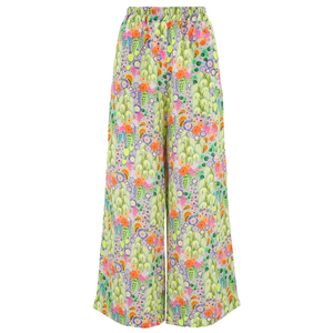 Pantalones Casuales de Moda para Mujer, Talla Grande, Estilo Flapper, de Algodón, Pierna Ancha, Transpirables, Cintura Elástica, Secado Rápido, Tipo Pijama - Product Image 1