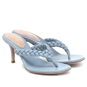 Sandali <span class=keywords><strong>Intrecciati</strong></span> da Donna Taglia Grande 2020, Ciabatte con Tacco Alto, Infradito Intrecciate - Product Image 4