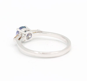Anillos de boda para mujer hechos a mano de plata de ley sólida al por mayor 925 forma natural aguamarina diamante piedra preciosa IGI fiestas - Product Image 3