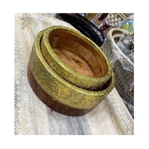 Cuencos Decorativos de Hierro Ecológicos de Buen Diseño en Color Dorado con Soporte para Trapeador a Precios de Mayoreo - Product Image 6