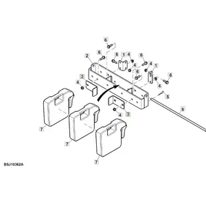 Pièce de rechange pour tracteur JD johdeere, support, kit de poids avant, numéro de pièce SU49818