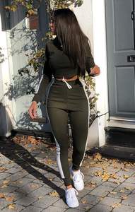 Chándal deportivo de alta calidad para mujer, ropa de 2 piezas, sexy - Product Image 5