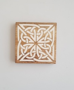 Posavasos de té decorativo de madera Natural y resina transparente de diseño atractivo hecho a mano indio para uso en restaurante de Hotel en casa de lujo - Product Image 2