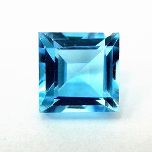 Haute qualité 2.50mm coupe carrée naturel bleu ciel topaze prix d'usine en gros IGI certifié pierre précieuse en vrac à facettes par pièce - Product Image 1
