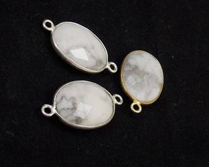 Ovale Forme Jaspe Gemme Résultats Plaqué Or Double Bail Facettes Lunette Connecteur Fabrication de Bijoux À La Main Charme En Laiton MM - Product Image 4