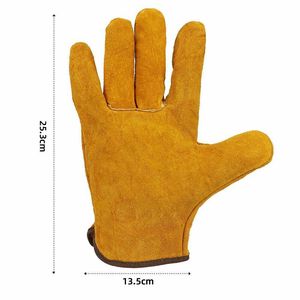Soldador de guantes de cuero de vaca de fuego contra calor y seguridad de protección guantes de soldadura para tig y mig guantes de soldadura precio barato - Product Image 2