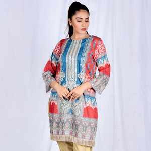 งานปักลายดิจิตอลคุณภาพสูงบนผ้าลอน สำหรับผู้หญิง สไตล์อินเดีย-ปากีสถาน คอลเลคชั่นฤดูร้อน MP-A098 OEM - Product Image 2