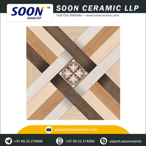 Newly Rustic Design 600x600 Porcelain Floor Tiles with Flowers & Plants Texture Acid-Resistant for Hotel Use - Product Image 2