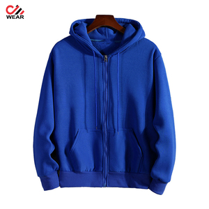 Sudadera con capucha y cremallera personalizada para hombre y mujer, Jersey de algodón en blanco, unisex, venta al por mayor - Product Image 3