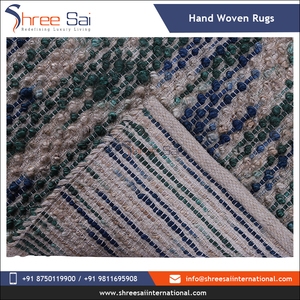 พรม100% ปอกระเจาและผ้าฝ้ายทอจำนวนมากงานปักด้วยมือทรงสี่เหลี่ยมผืนผ้า - Product Image 4