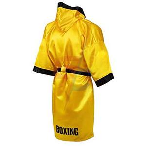 Robe de boxe professionnelle longue avec capuche Design en cuir personnalisable à prix économique pour GC PK - Product Image 4